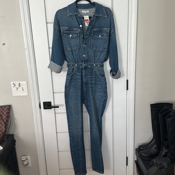Good American denim jumpsuit 1 - Picture 1 of 4